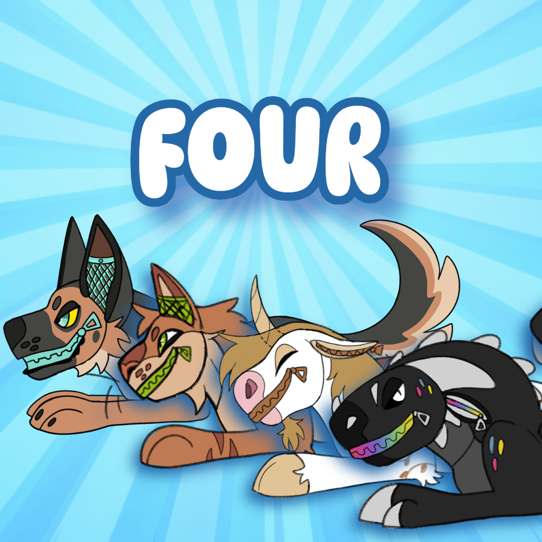 FOUR ZipCritterz Plush