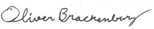 Handwritten signature of Oliver Brackenbury