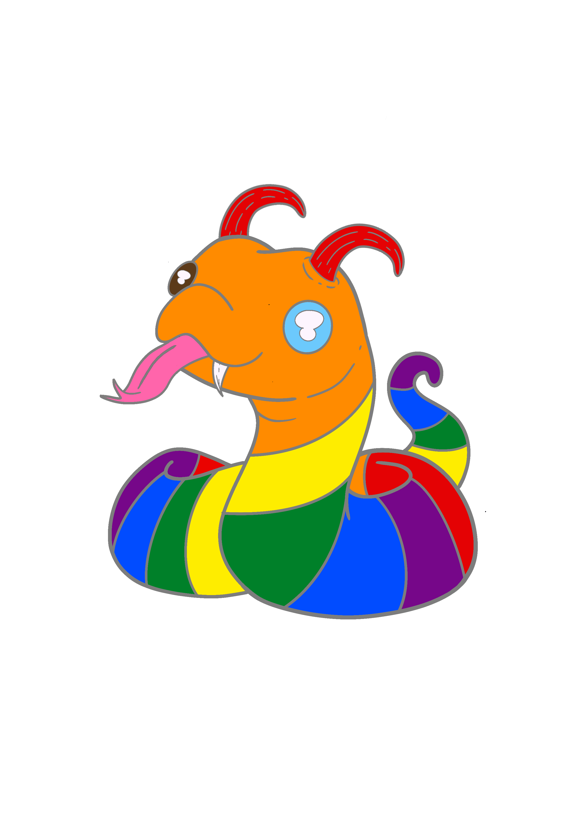 Knee High Sock Gummy Snake Hard Enamel Pin