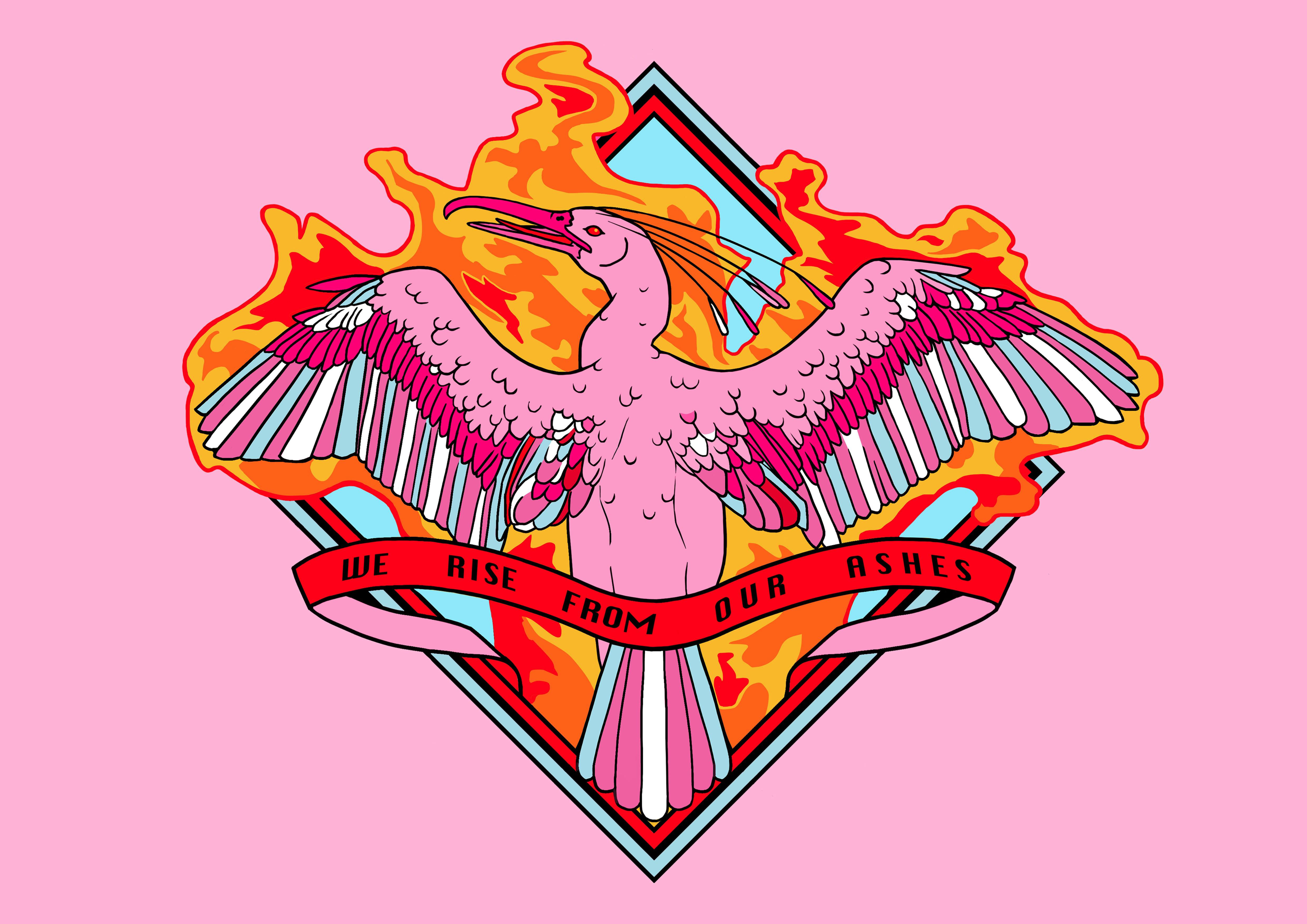 Trans We Rise From Our Ashes Sticker