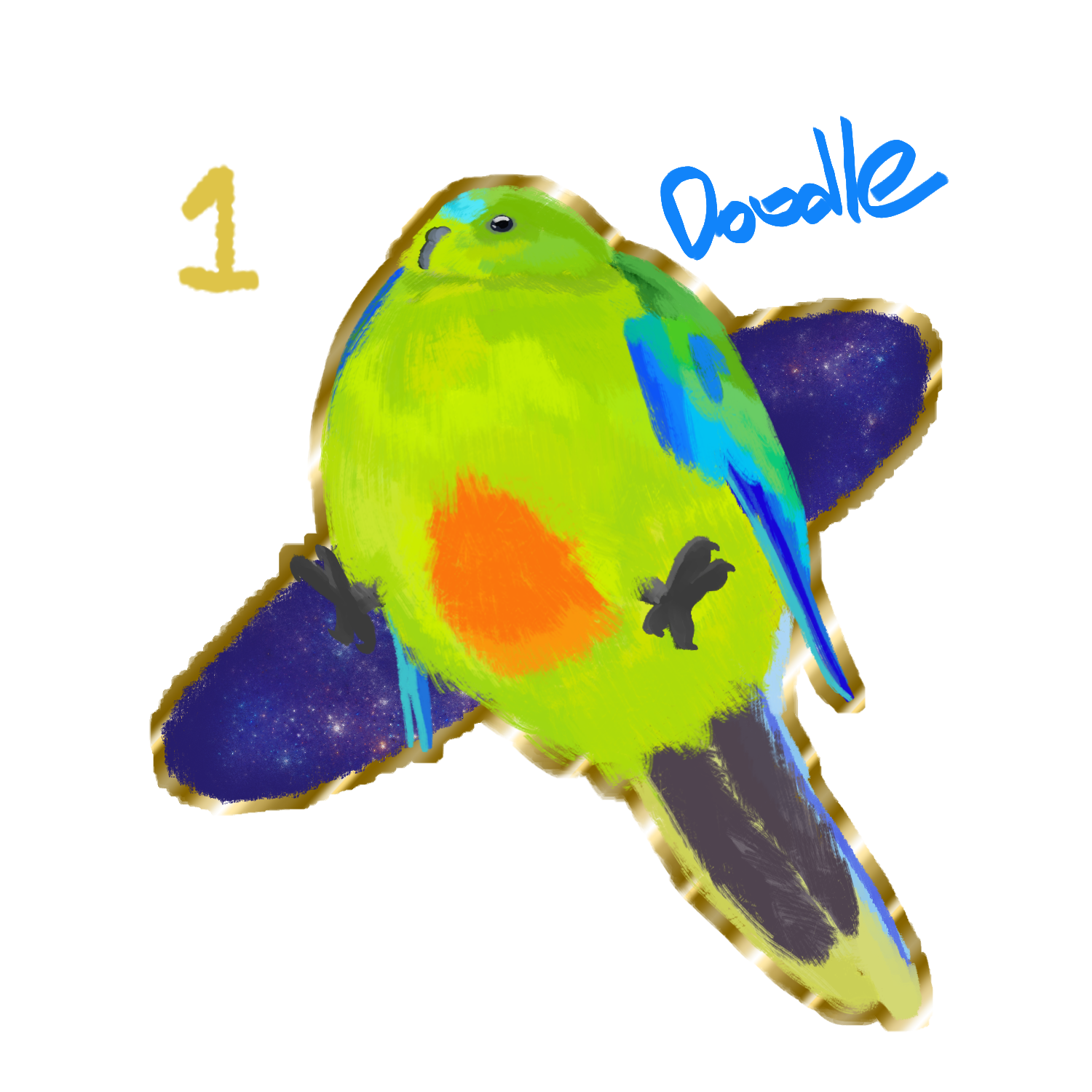 CHONKIER Parrot and small Galaxy