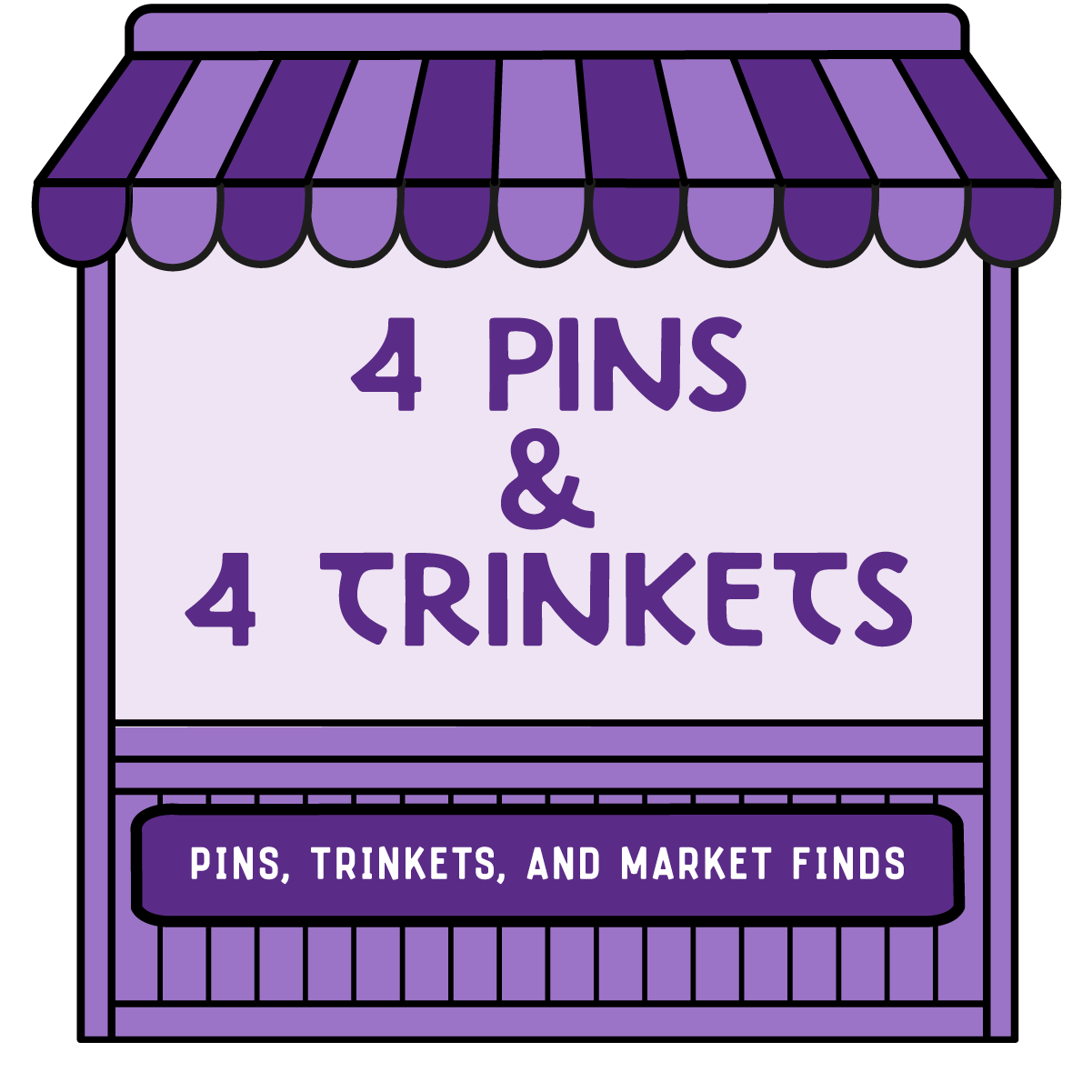 4 Pins + 4 Trinkets - The Well-Stocked Market Haul