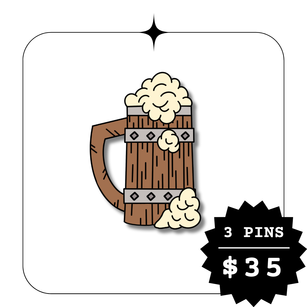 THREE [3] Pins from the Fantasy Series