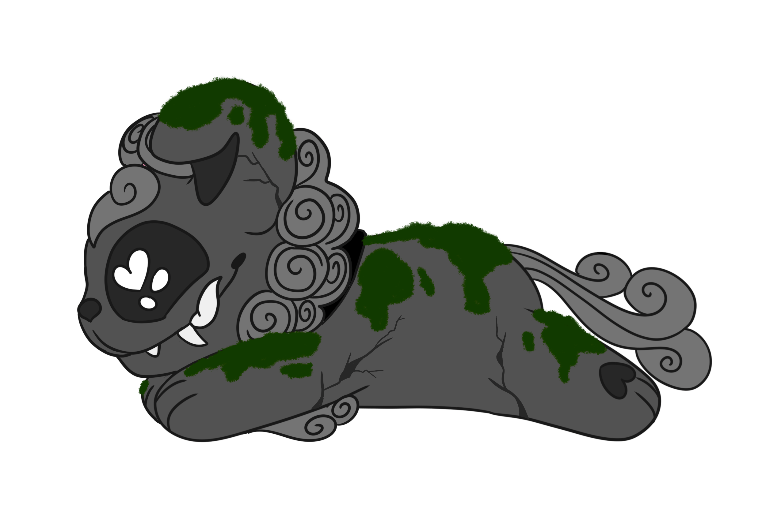 One weighted foo-dog plushie 