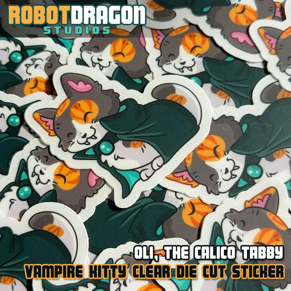 Oli Vampire Kitty Sticker