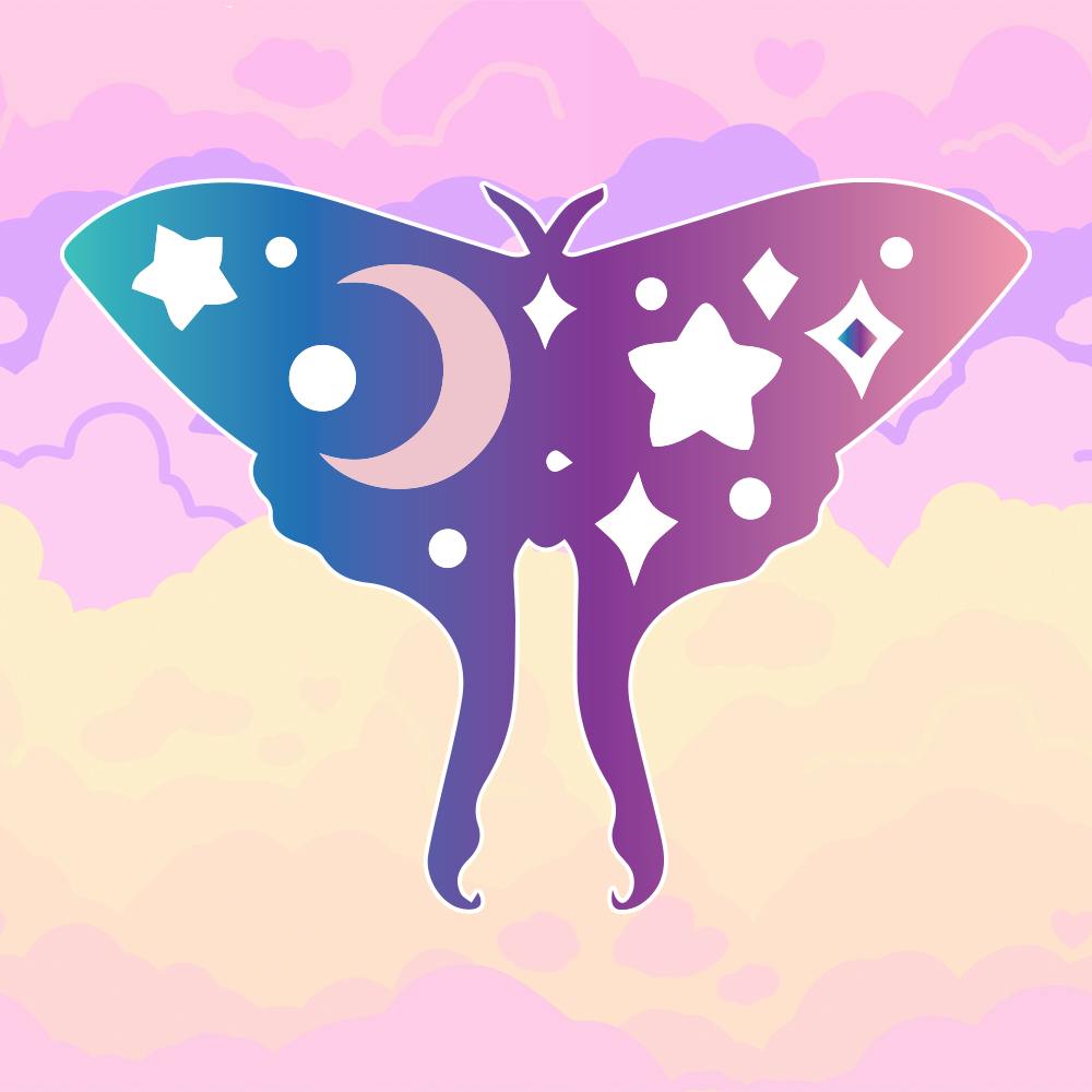 Mini Lunar Moth Pin