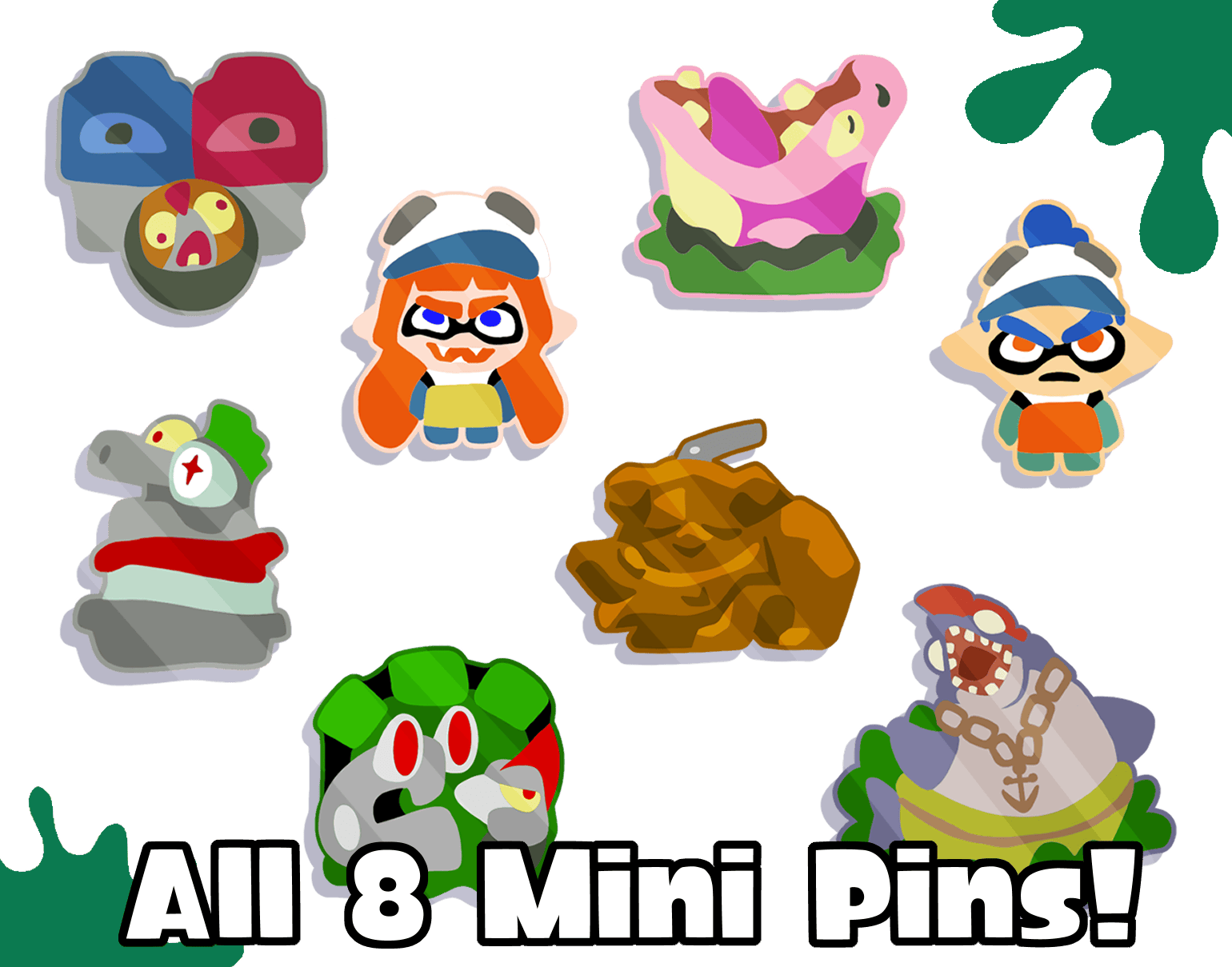 All 8 Mem Cake Mini Pins