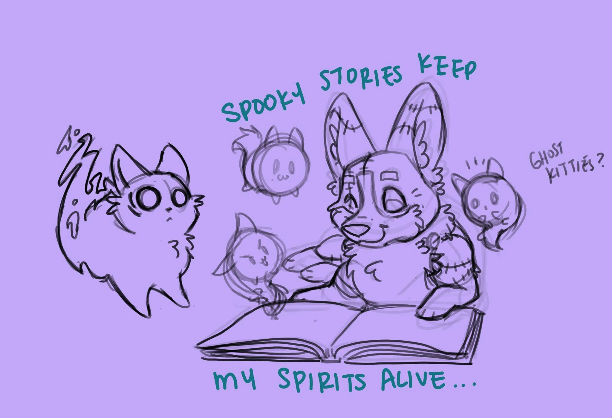 Buster Frankencorgi's Ghost Kitty Problem