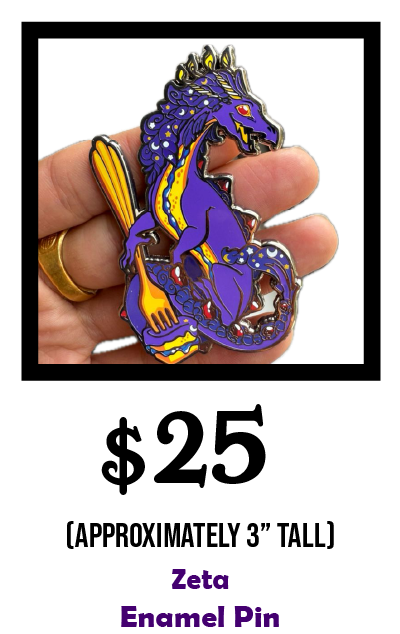 Zeta Enamel Pin