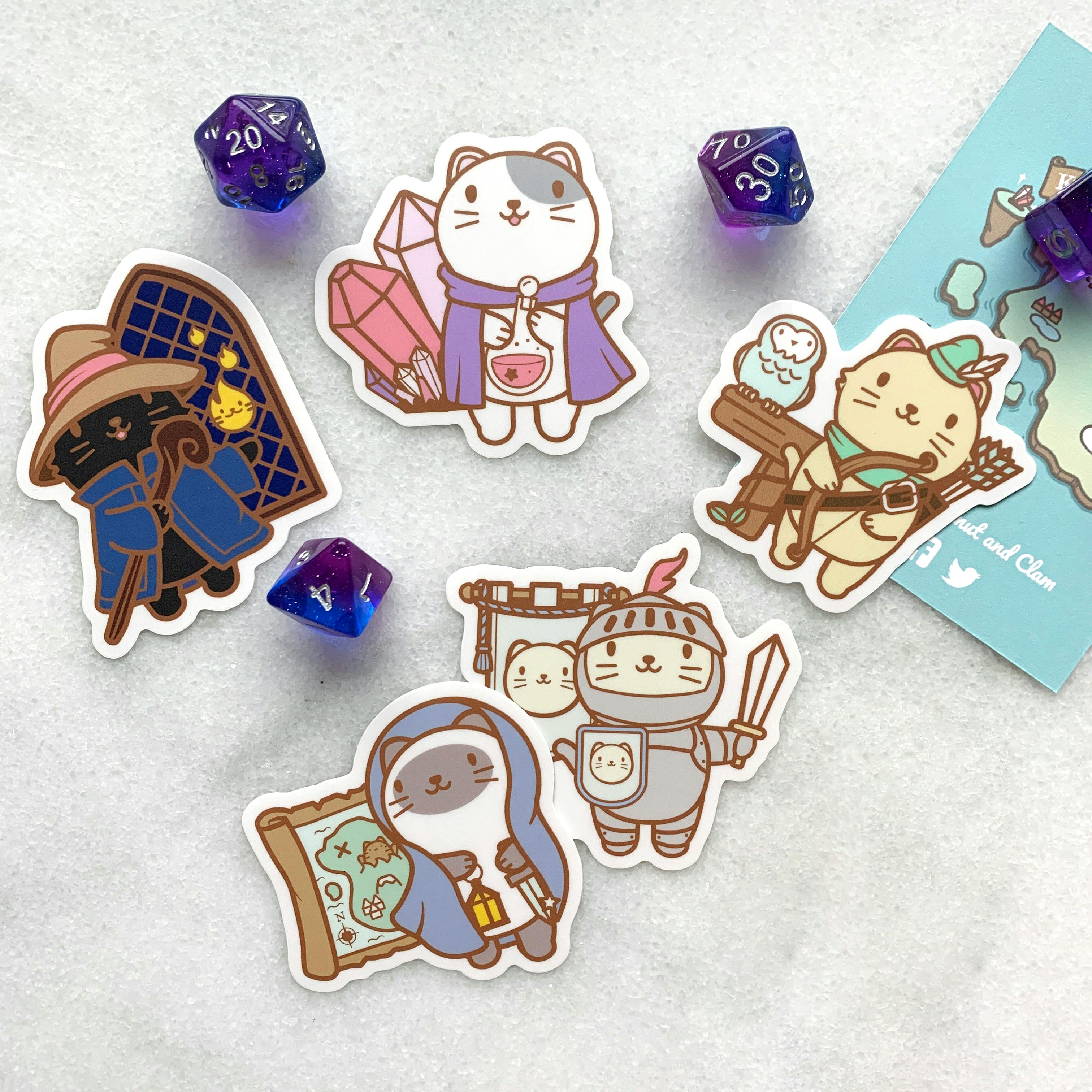 Kitties Love RPG Series 1 Sticker Pack