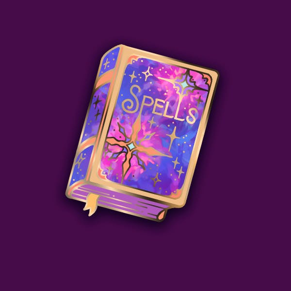 Starbound Spell Book Pin