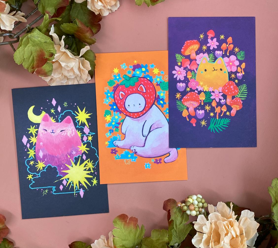 Derpy Cat Postcard set