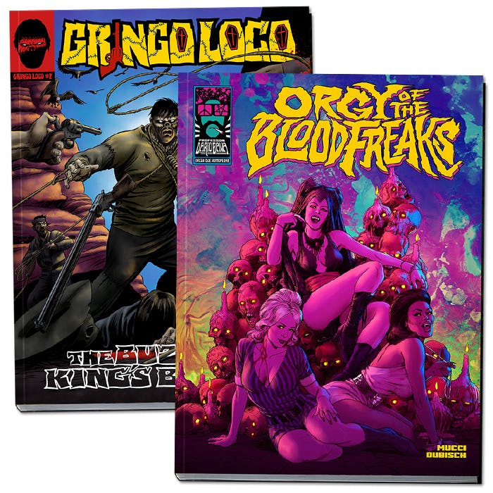 Double Feature #2: Orgy of the Blood Freaks #2 & Gringo Loco #2 — Signed Book