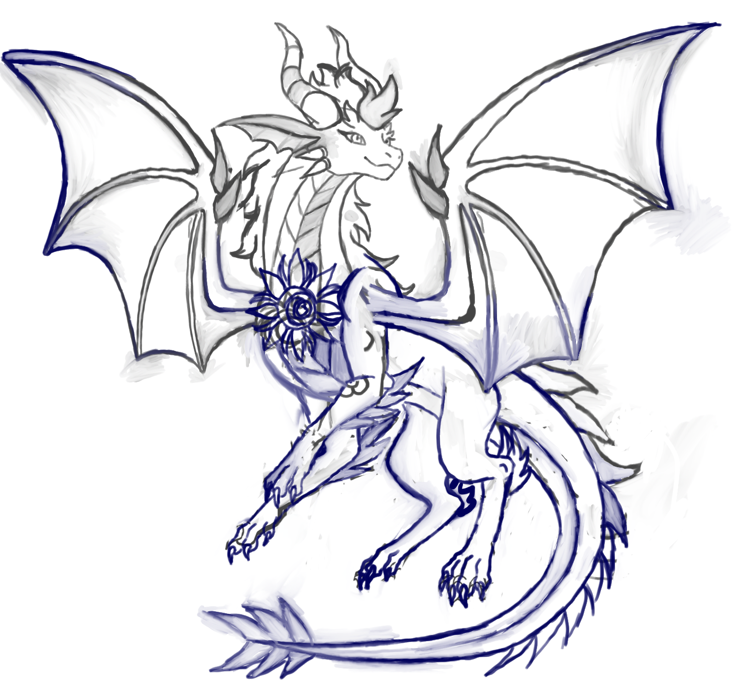 Big Sun & Moon Dragon - flying Pose