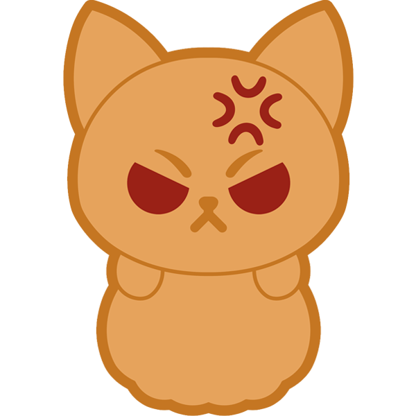 Angry Orange Cat 3 inch Sticker
