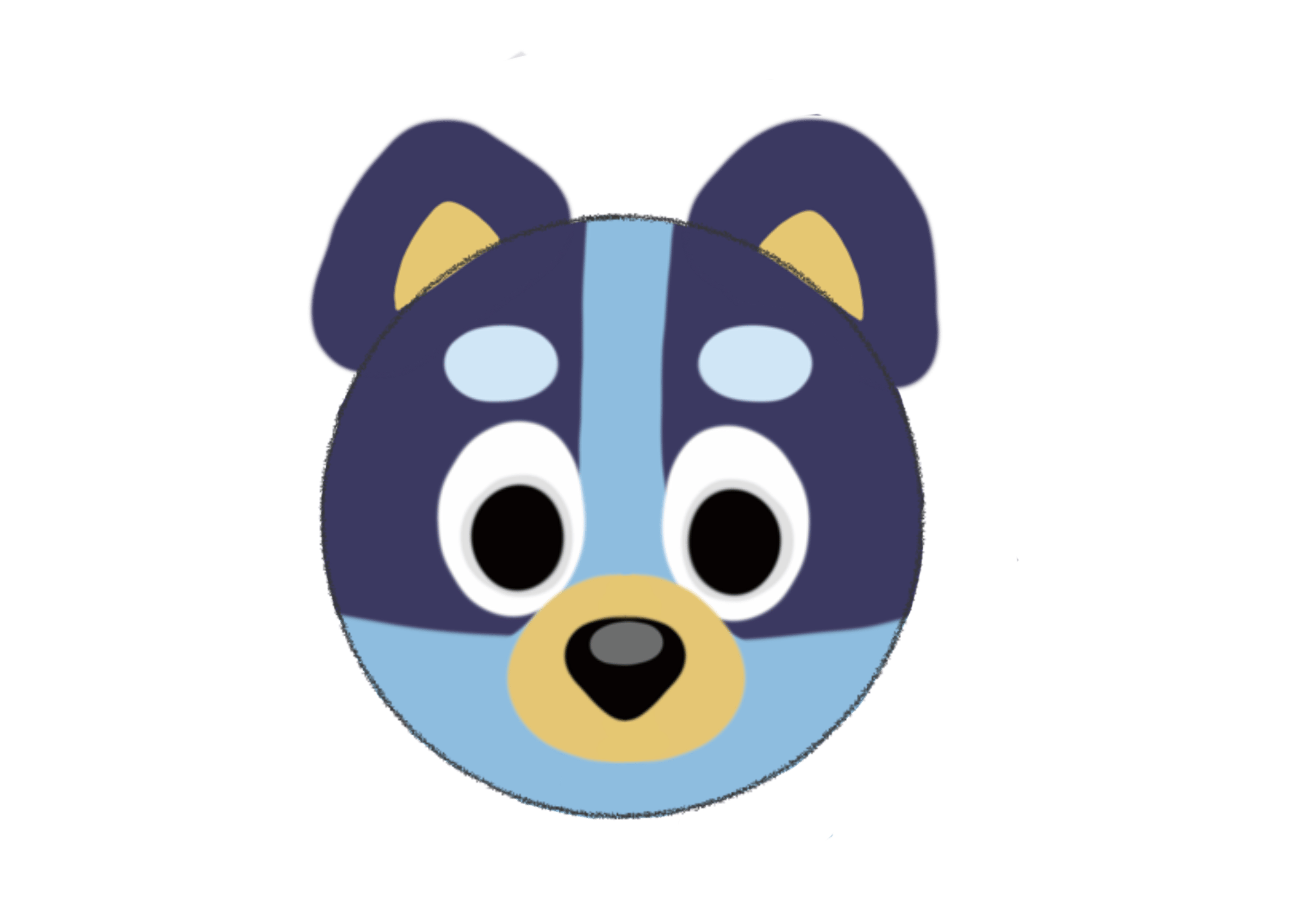 Blue dog plush squishy ball