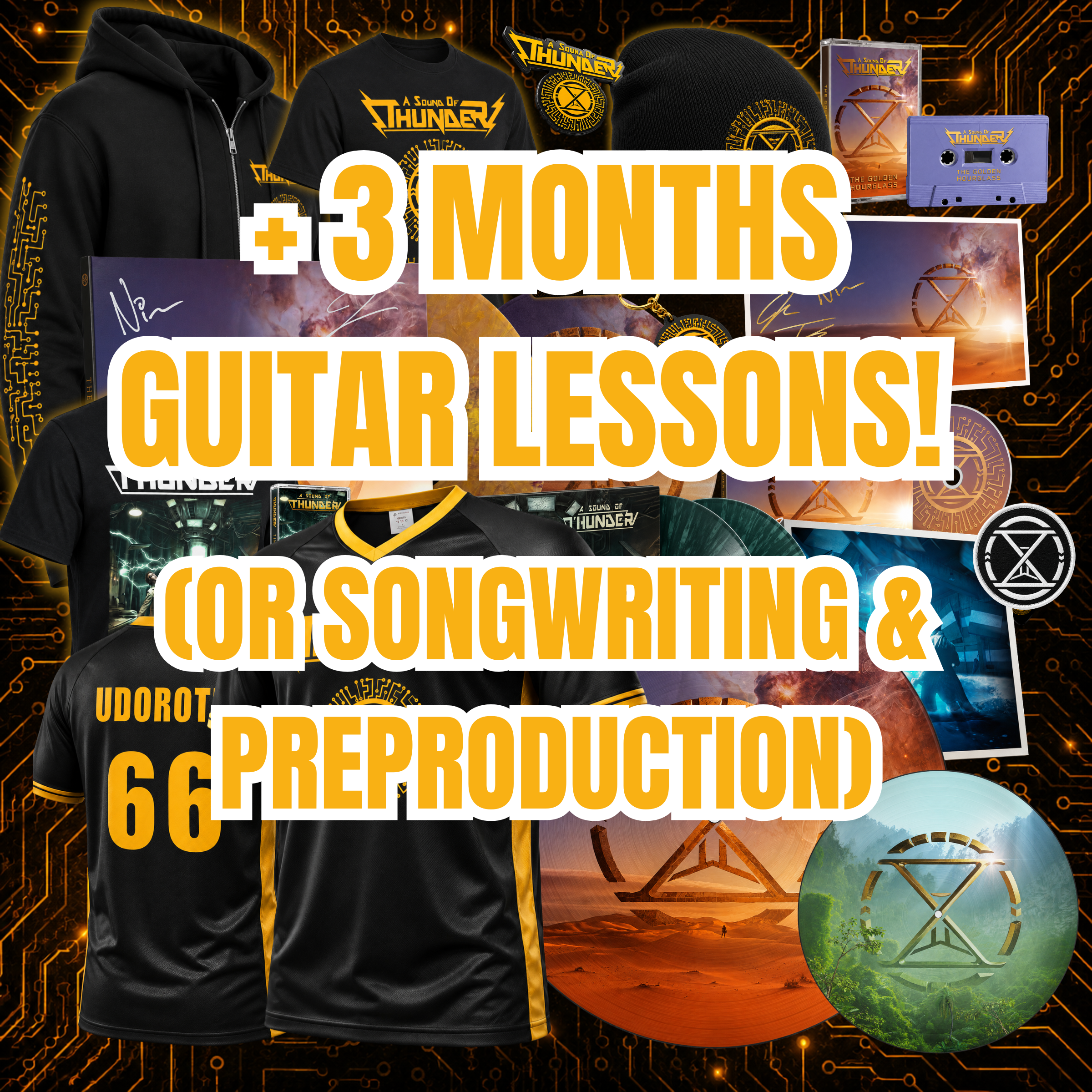 3 Months Guitar Lessons or Songwriting & Preproduction