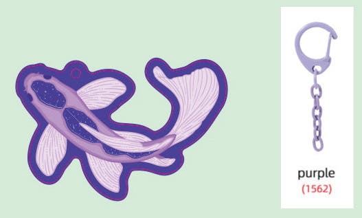 Holo Galaxy Koi Keychain	