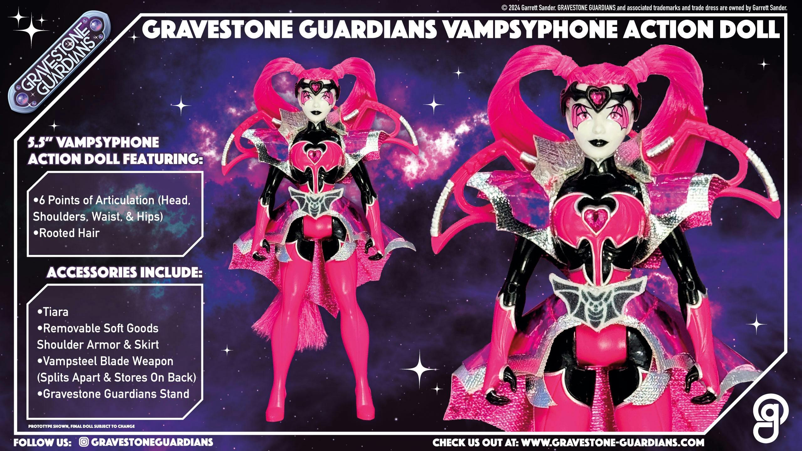 Gravestone Guardians Vampsyphone Action Doll