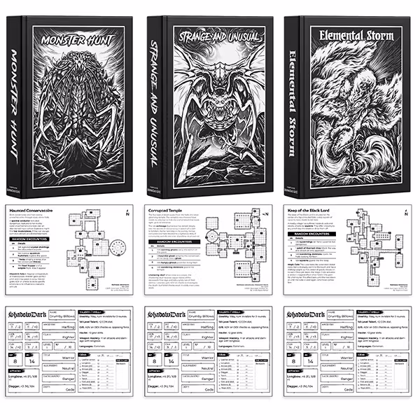Battlezoo Shadowdark Secret Tomes Core Set (Print + PDF)
