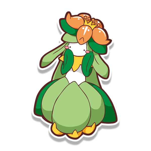Elegant flower lady sticker