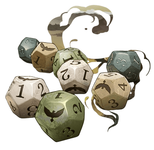 Set dados guijarro de río