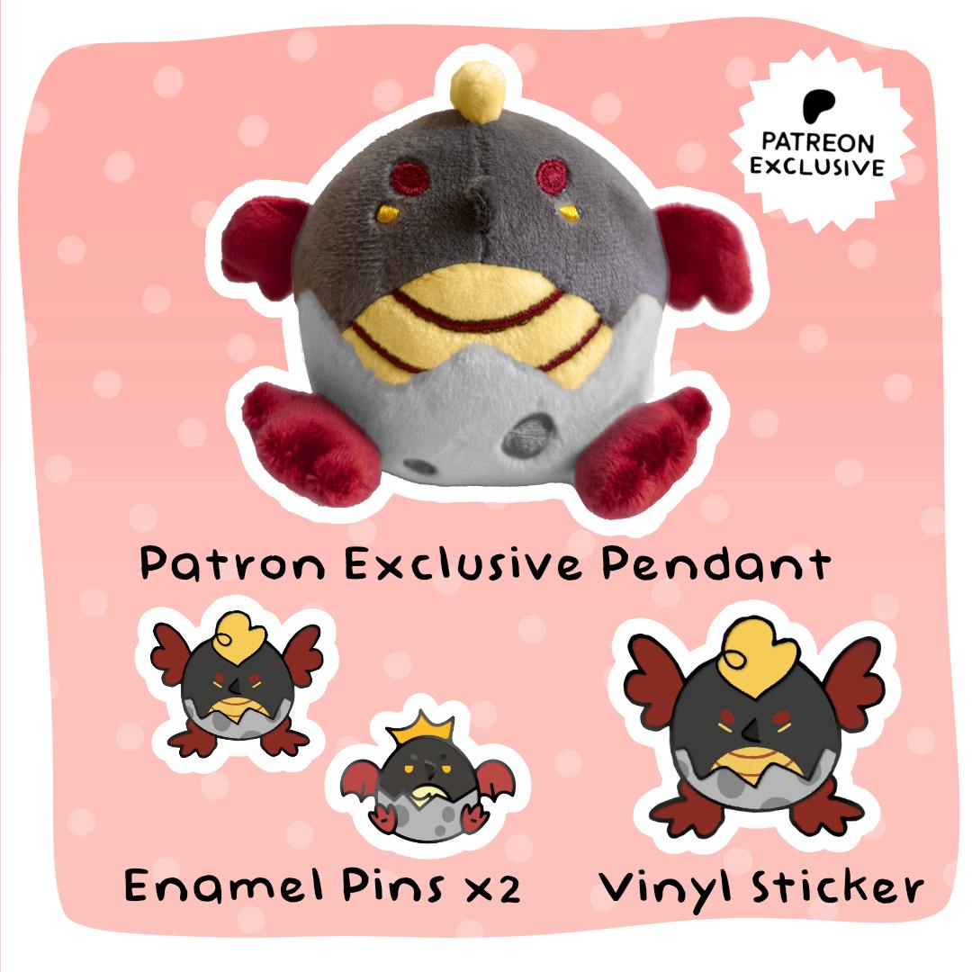 Patron Only Premium Crispy Bitty Basilisk Plush Pendant