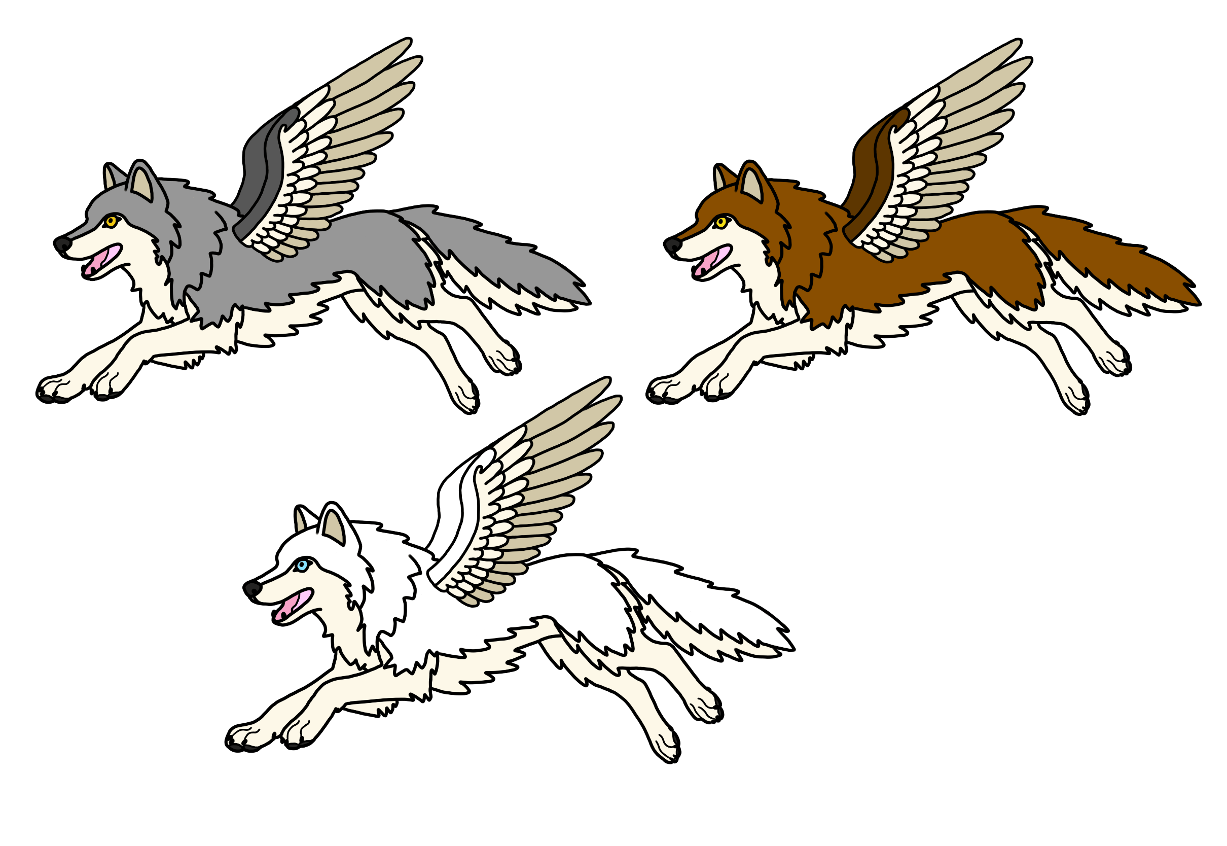 Early bird: Flying wolfs bundle pin 3pcs