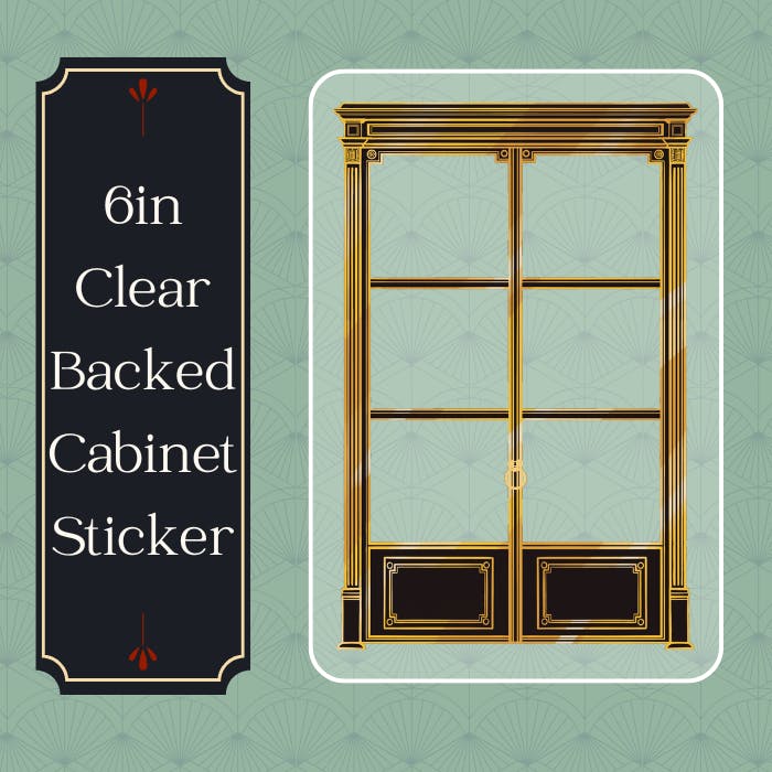 Clear Backed Cabinet Sticker