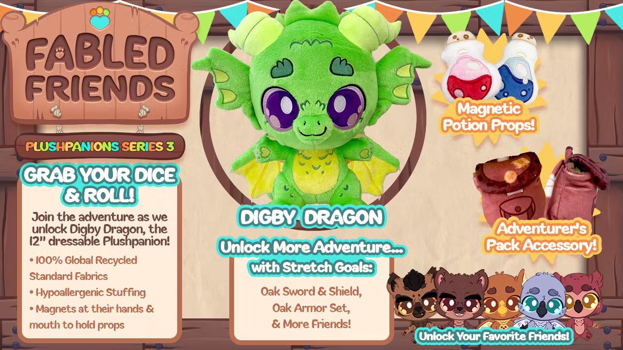 Series 3: Fabled Friends - Digby Dragon Plush