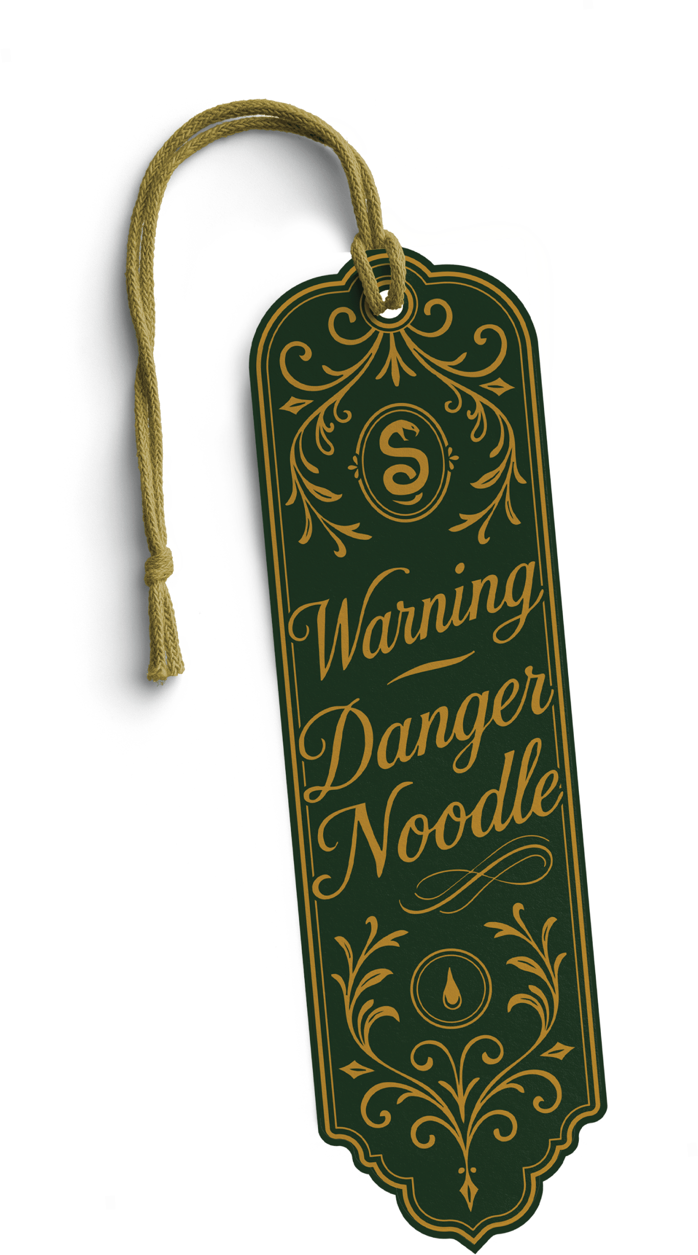 Warning Danger Noodle Tassel Bookmark