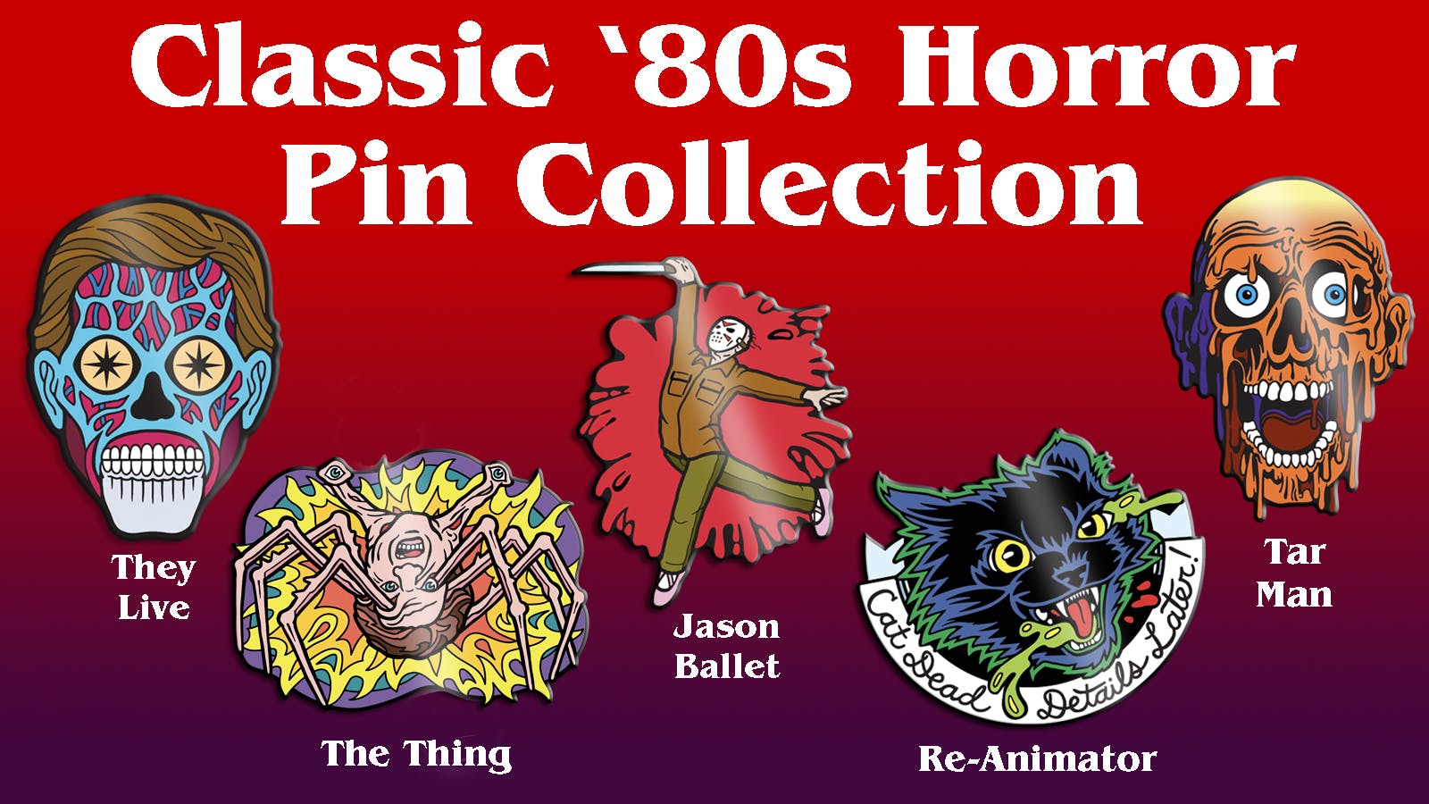 Classic '80s Horror Pin Collection