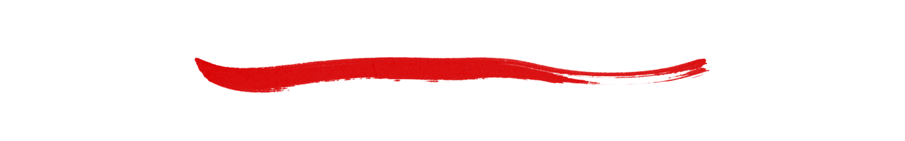 Red divider like a blood or ink smear.