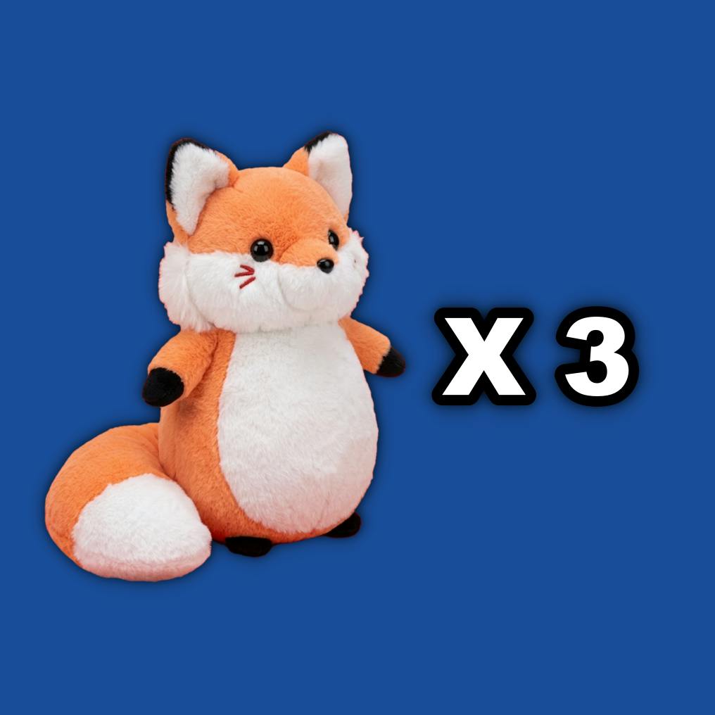 3 Mega-Mop Fox Plushies