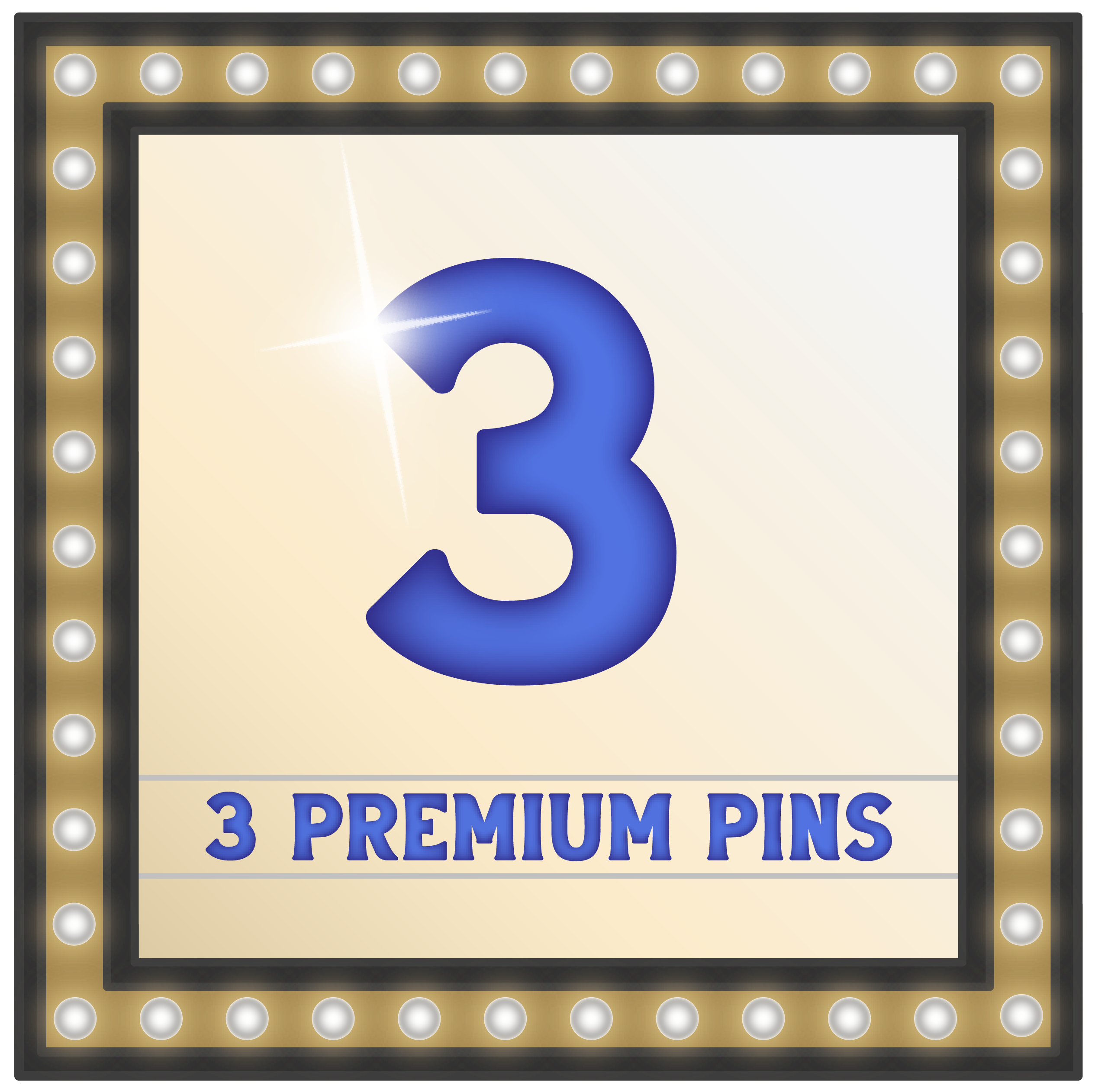Three Premium Pins