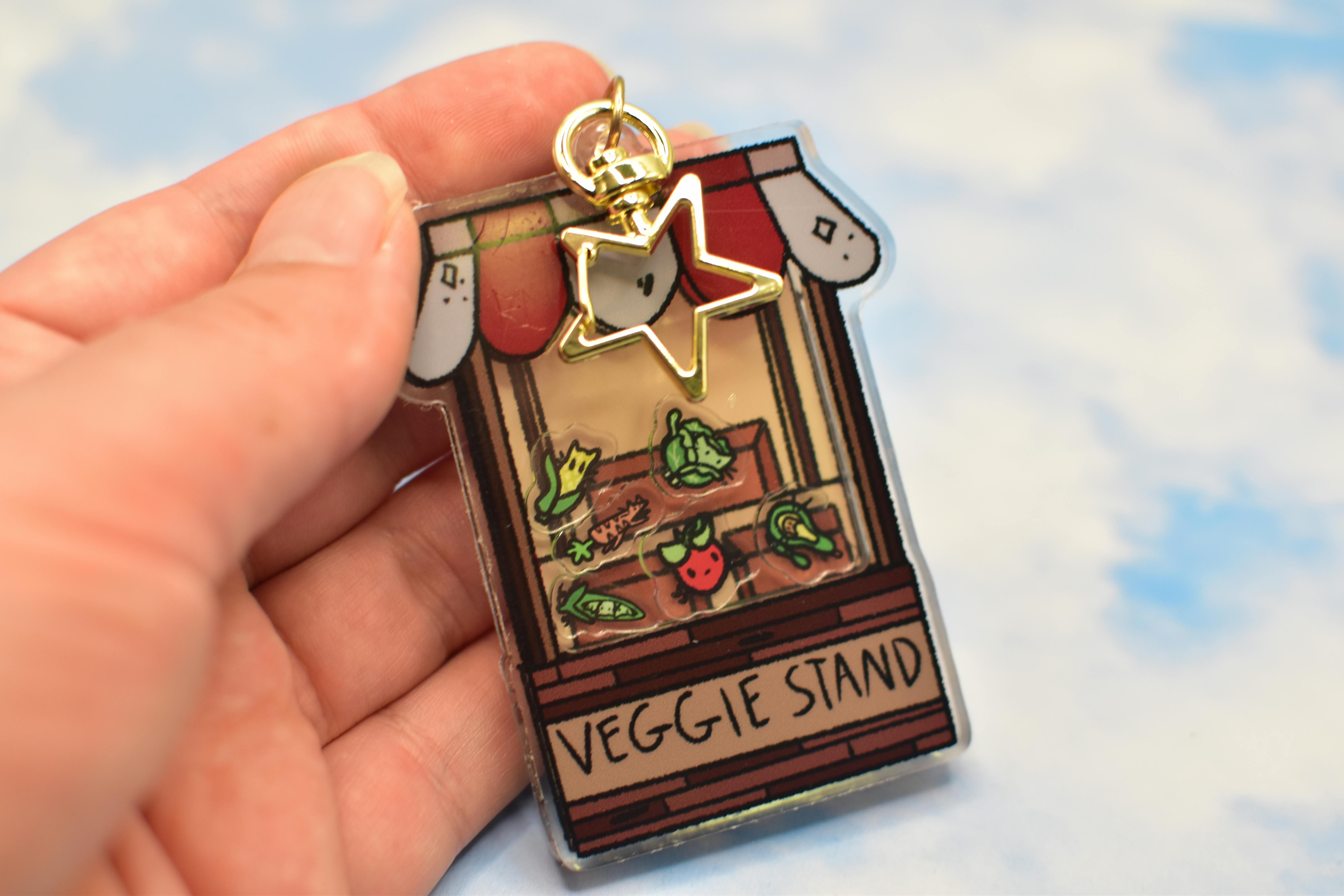 Veggie Cats Shaker Keychain