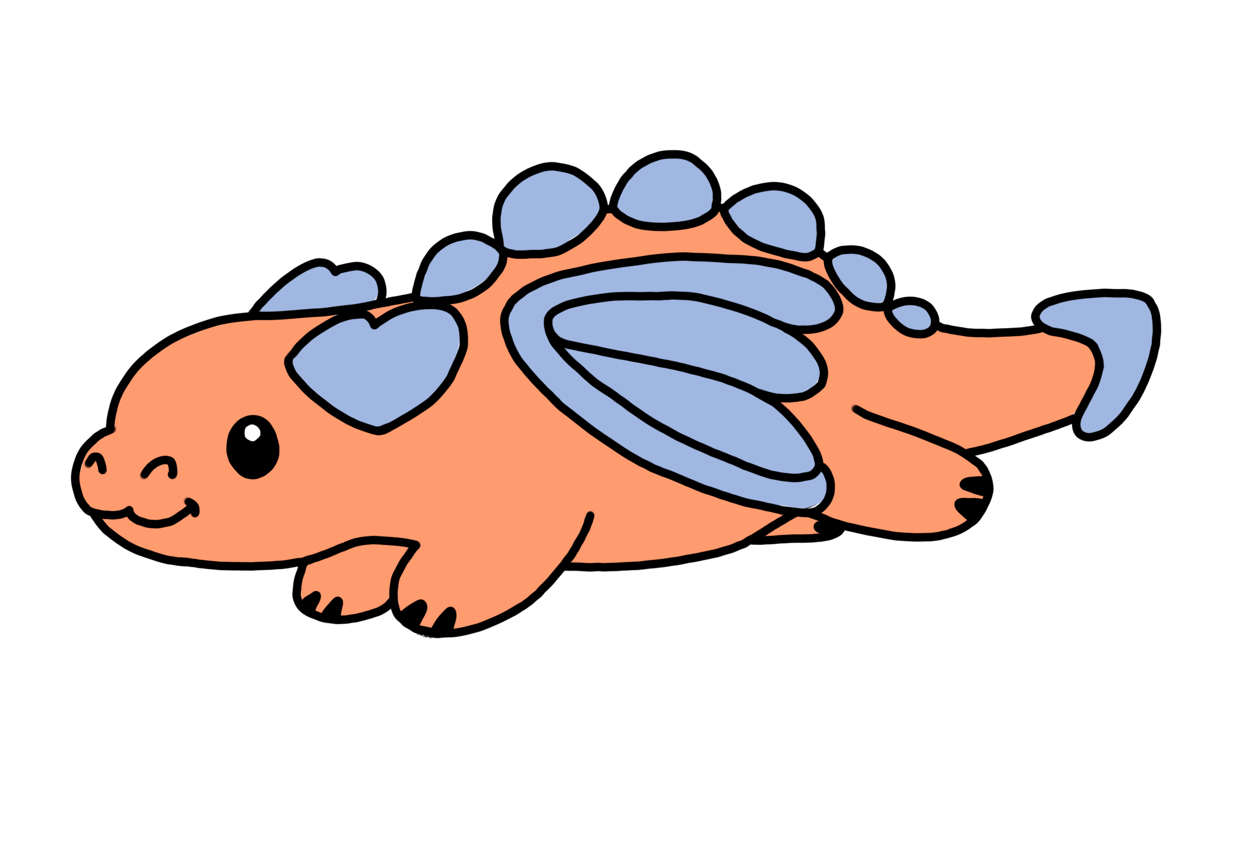 Orange/blue dragon