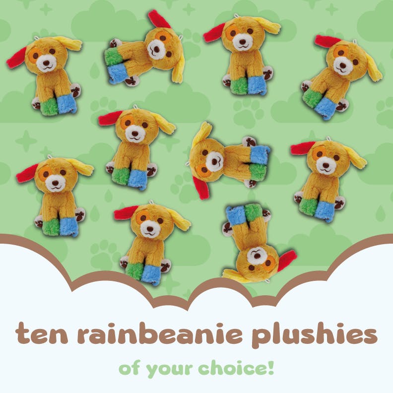 ten rainbeanie keychain plush