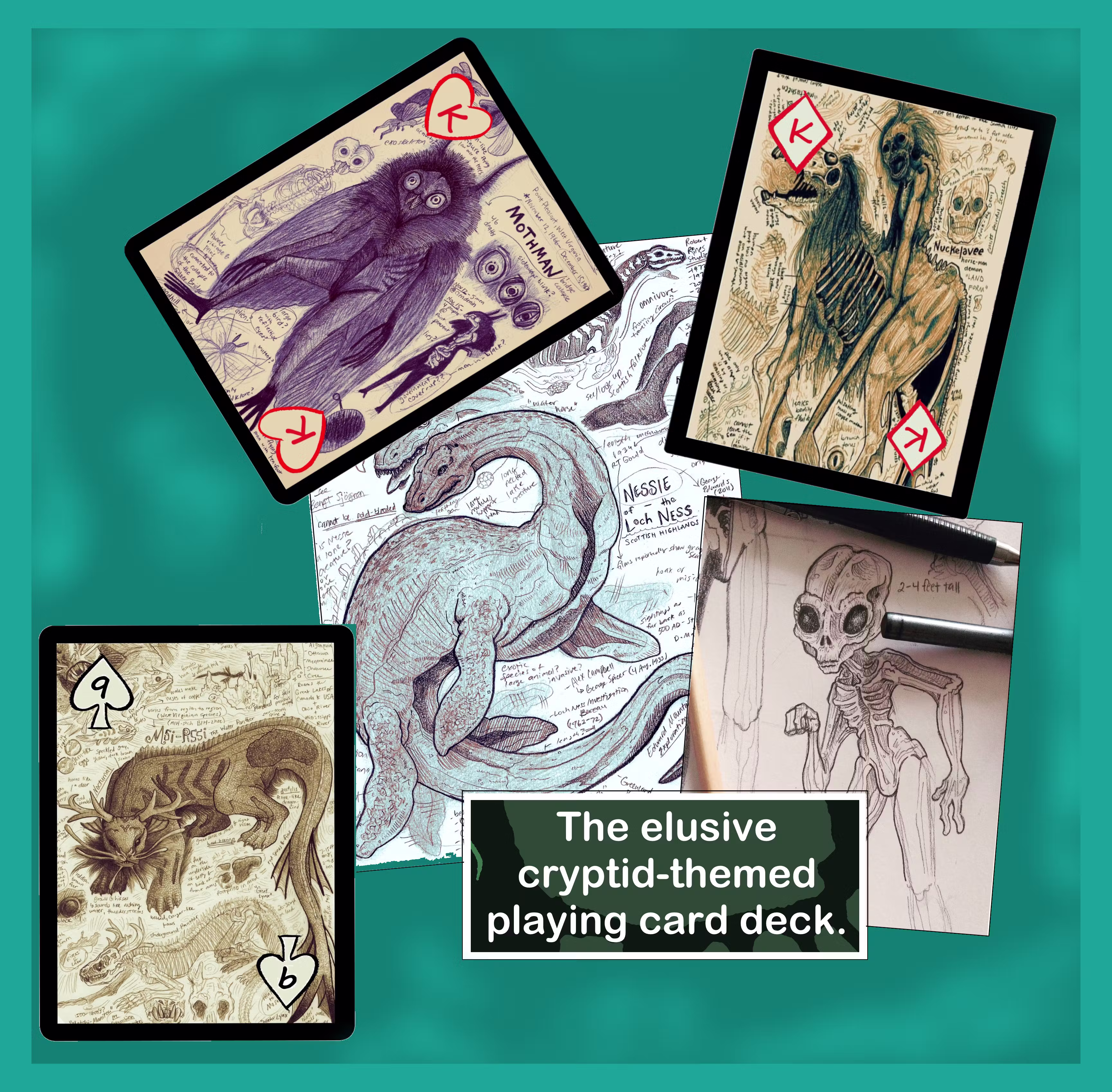 Cryptozoology Collection: Victorian Playing Card Deck