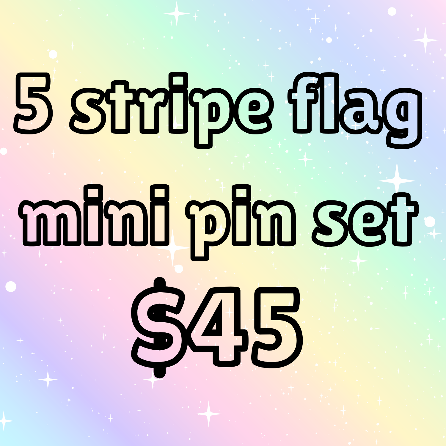 5 stripe flag pin set