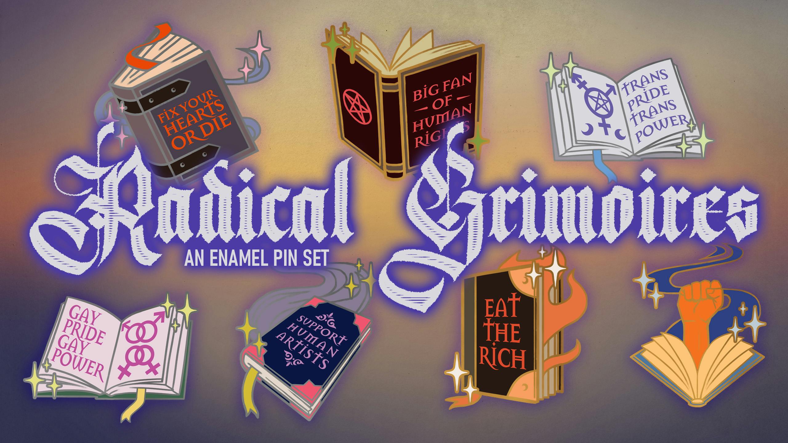Radical Grimoires: An Enamel Pin Set