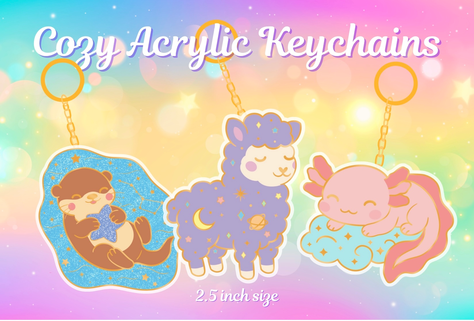 Alpaca Acrylic Keychain 