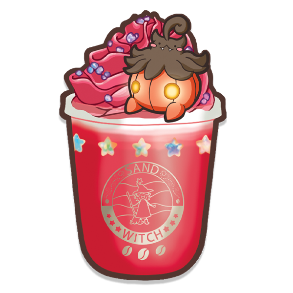 Red velvet latte pumpkin glitter sticker✨