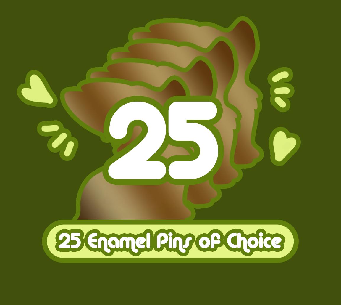 Twenty-five (25) Enamel Pins