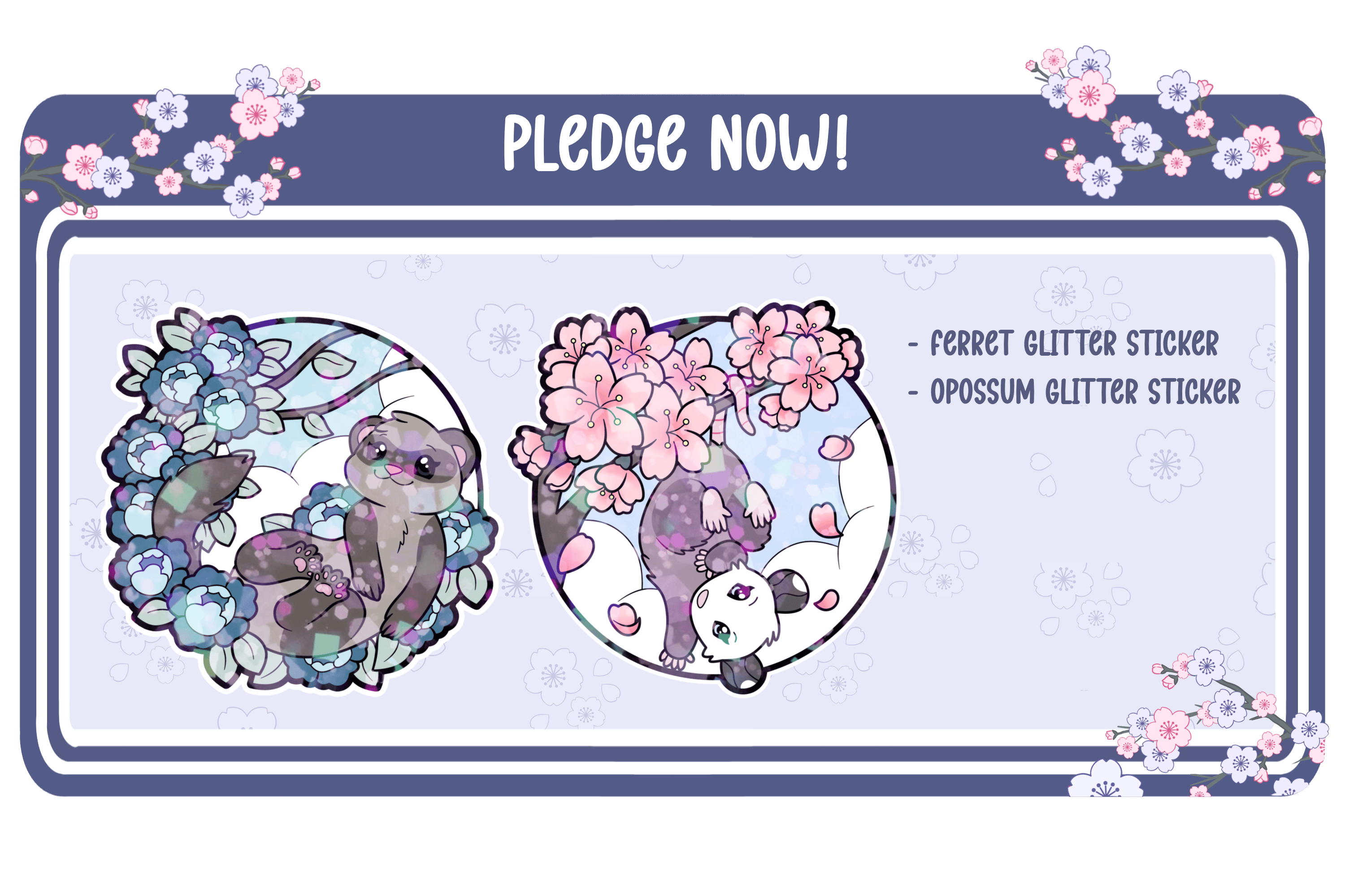 🐾 Glitter Sticker