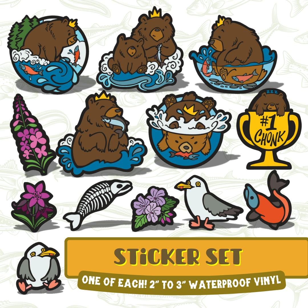 Sticker Set | Chonky Bear Stickers (All)