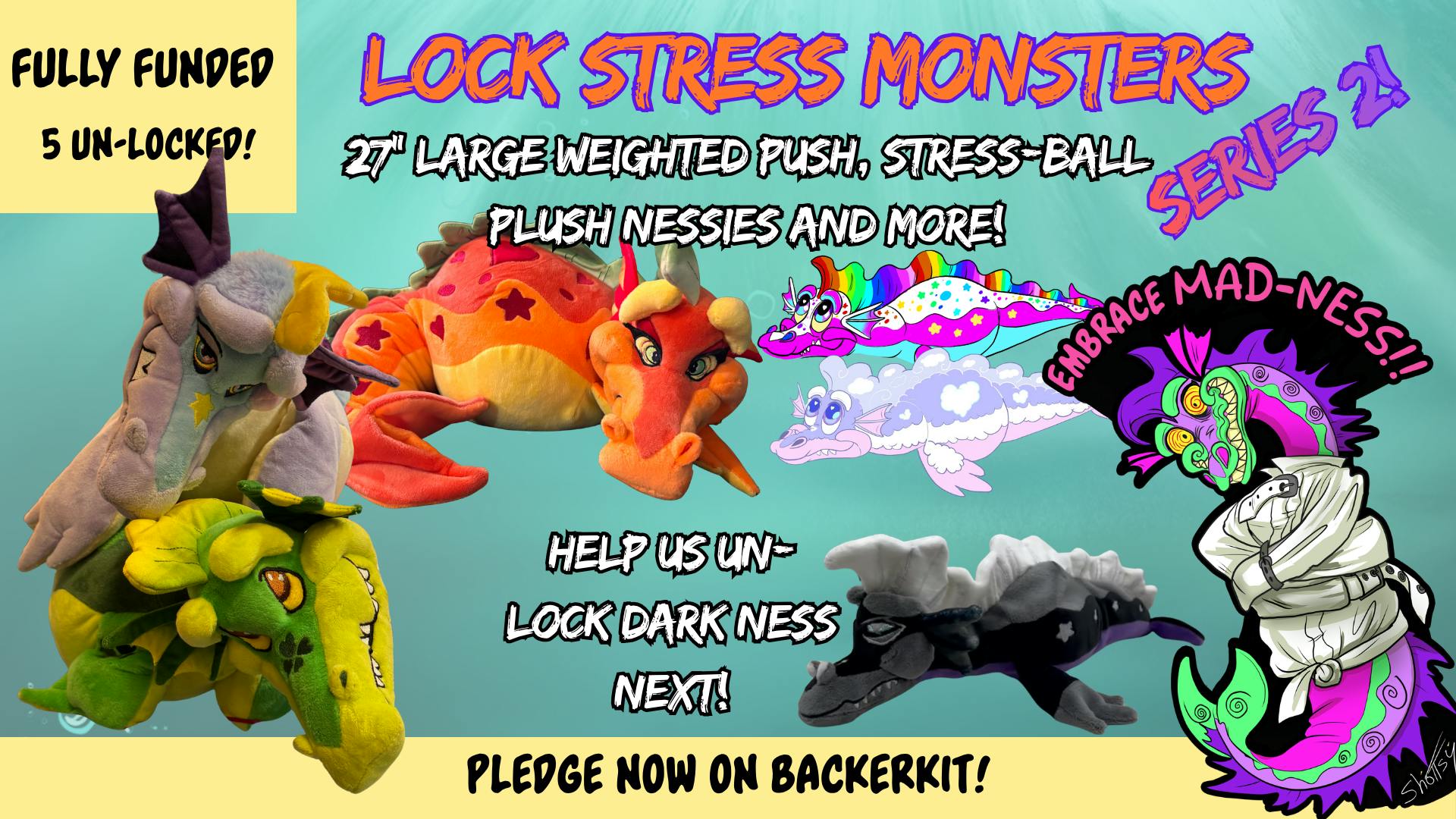 Lock Stress Monsters Weighted Plush (Series 2) - BackerKit