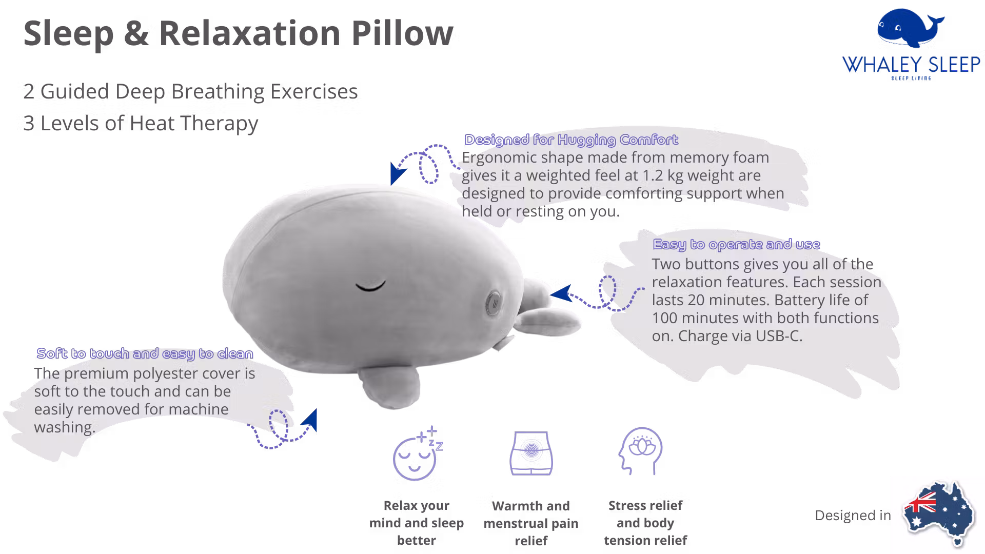 RestBliss Sleep & Relaxation Pillow by Whaley Sleep