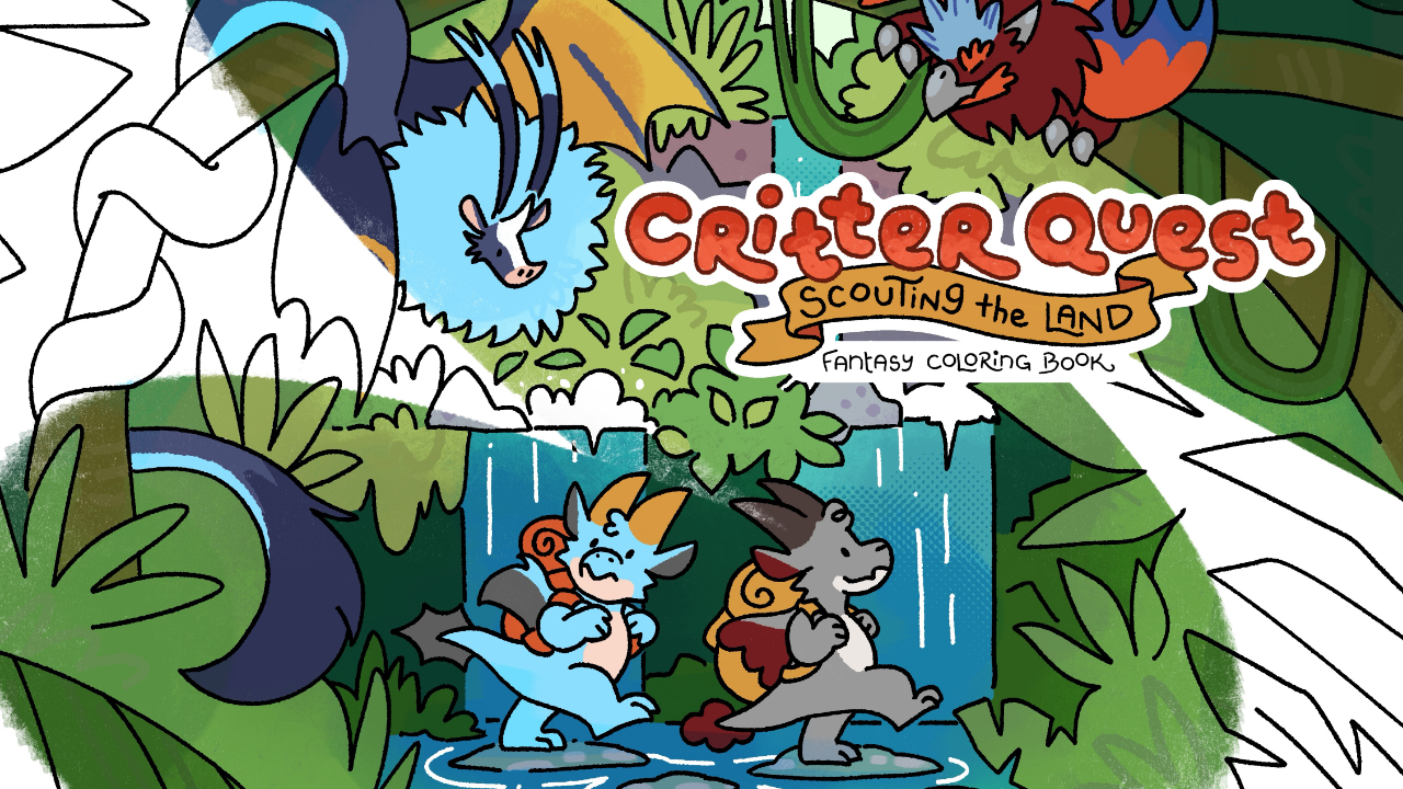 Critter Quest: Scouting the Land Coloring Book