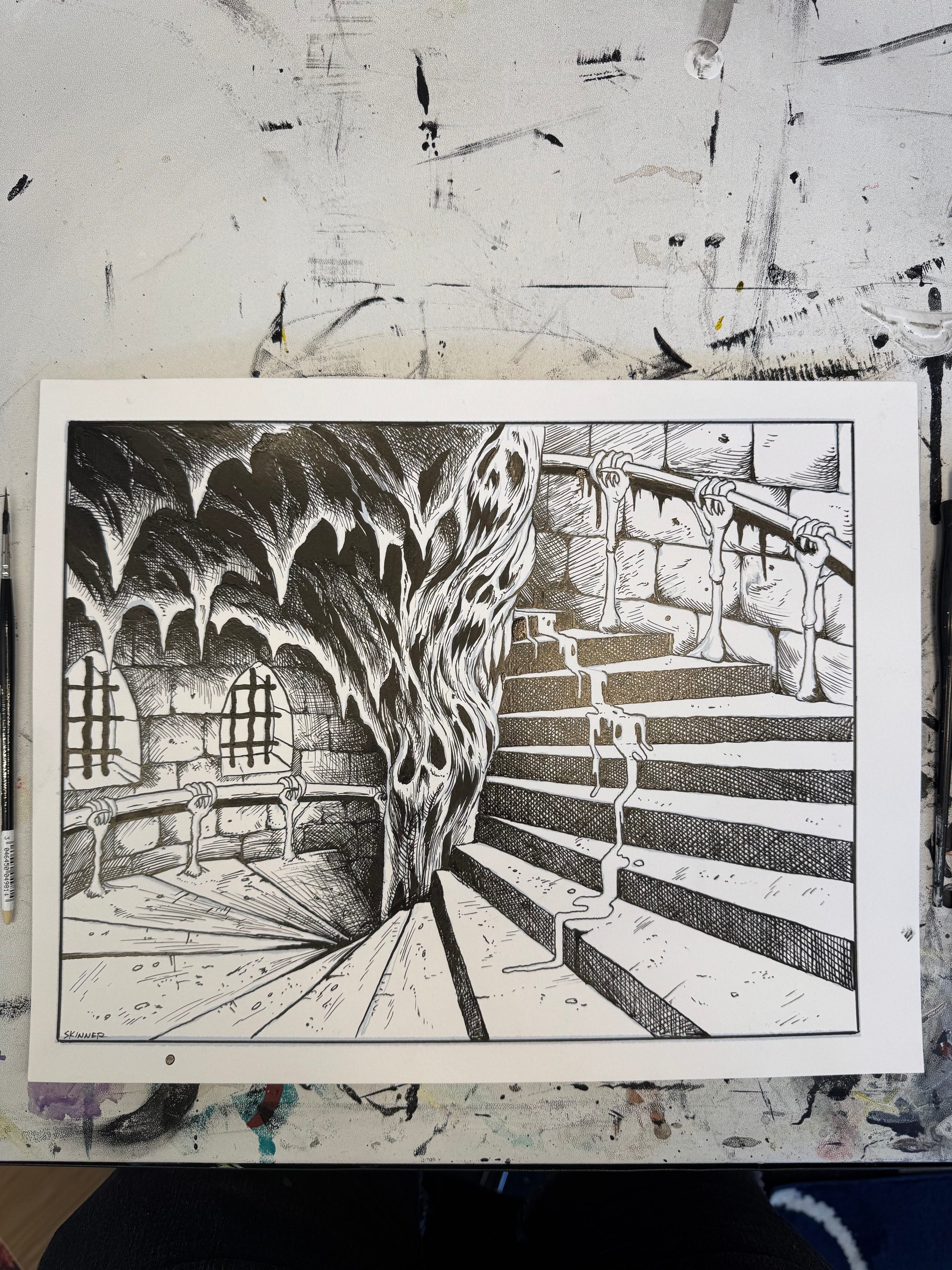 The Spiral Staircase, Original Artwork by Skinner